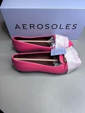 Aerosoles Bell Coral Patent PU Ballet Flats size 5.5